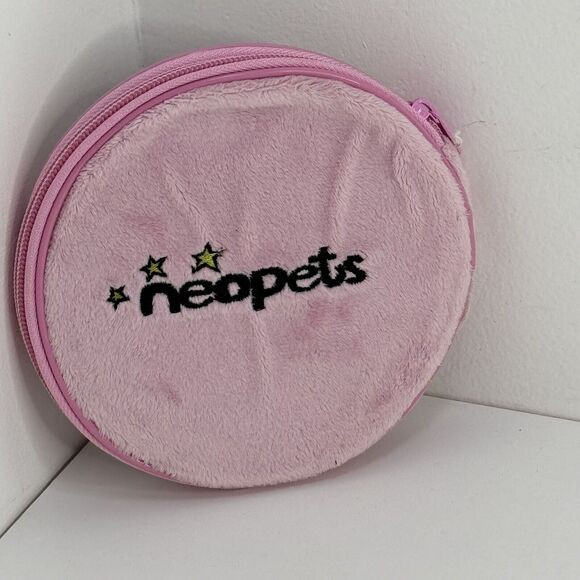 Vintage NEOPETS White Uni Unicorn Plush Pink Cover-8 CD DVD Case Holder w Zipper - Picture 2 of 6